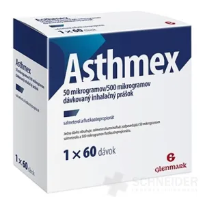 Asthmex 50 mikrogramov/500 mikrogramov