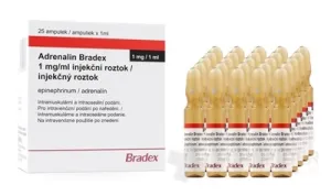Adrenalin Bradex 1 mg/ml injekčný roztok