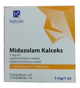 Midazolam Kalceks 5 mg/ml injekčný/infúzny roztok