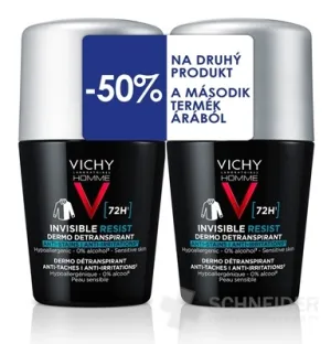 VICHY HOMME INVISIBLE RESIST DETRANSPIRANT 72H DUO
