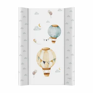 CEBA BABY Podložka prebaľovacia 2-hranná s pevnou doskou (50x70) Basic Balloons