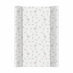 CEBA BABY Podložka prebaľovacia 2-hranná s pevnou doskou (50x70) Basic Goose