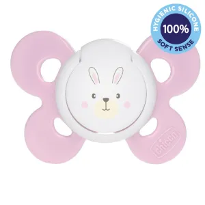 CHICCO Cumlík Physio Comfort silikónový 2-6m dievča - zajačik 1 ks