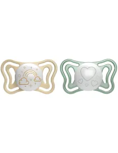 CHICCO Cumlík Physio Light silikónový nočný 2-6m, 2ks