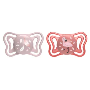 CHICCO Dudlíky Physio Light silikonové růžové 6-16m, 2 ks