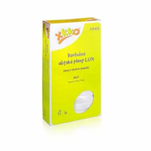XKKO LUX vysokogramážne bavlnené plienky 70x70 biele - 10ks
