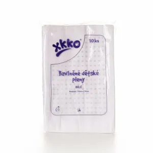 XKKO Classic bavlnené plienky 70x70 biele - 10ks