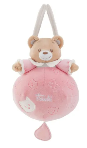 TRUDI - Závesná  hračka s melódiou - Macko - ružový