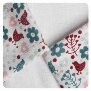 Bambusové obrúsky XKKO BMB 30x30 - Flowers&Birds Girls MIX 9ks