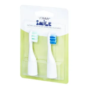 VITAMMY SMILE náhradné násady na detské zubné kefky Smile, 2ks, modrá/zelená