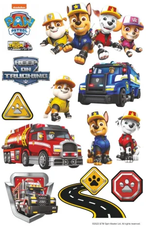 Nickelodeon Nástenná dekorácia Paw Patrol, Chase, Rubble, Marshall, Skye
