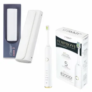 VITAMMY SYMPHONY Sonická zubná kefka s elegantným púzdrom, biela + biele púzdro