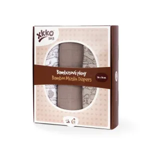XKKO BMB Bambusová plienka Safari Atmosphere, MIX 3ks, 70x70