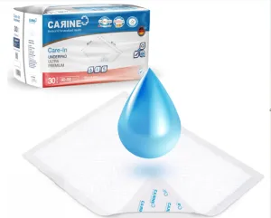 CARINE Jednorazové absorbčné podložky, modré, 60cmx90cm, absorbcia 1000 ml, 90 ks