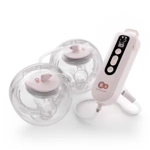 KINDERKRAFT Odsávačka materského mlieka Double Hands-free Gentle Flow Pink