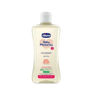 CHICCO Olej do kúpeľa s bavlnou a vitamínom E, Baby Moments Sensitive 200 ml, 0m+