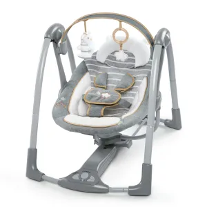 INGENUITY Hojdačka konvertibilná cestovná s melódiou Bella Teddy™ 0m+ do 9kg