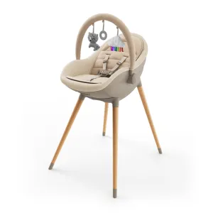 KINDERKRAFT Jedálenská stolička a lehátko Fini Up 2v1 Beige