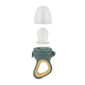 PETITE&MARS Cumlík silikónový na kŕmenie Fruzi Green&Ochre 6m+