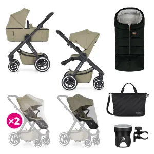 PETITE&MARS Kočík kombinovaný ICON 2v1 Mossy Green XXL AIR