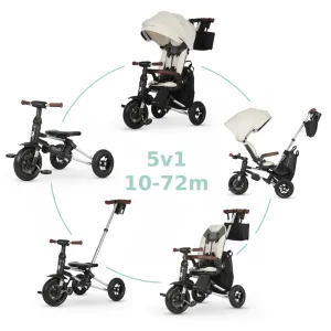 QPLAY Trojkolka Nova Deluxe 5v1 Beige, 10-72 mesiacov