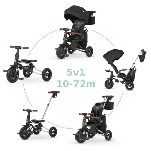 QPLAY Trojkolka Nova Deluxe 5v1 Black, 10-72 mesiacov