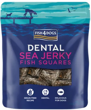 FISH4DOGS Maškrty pre psov DENTAL SEA morská ryba - štvorčeky 115 g