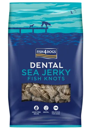 FISH4DOGS Maškrty pre psov DENTAL SEA morská ryba - uzlíky 500 g