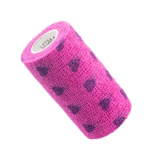 VITAMMY Autoband Samolepiaca bandáž s potlačou srdiečka, ružová, 10cmx450cm
