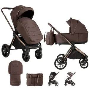 ADAMEX Kočík kombinovaný Bianco 13 Chocolate Brown