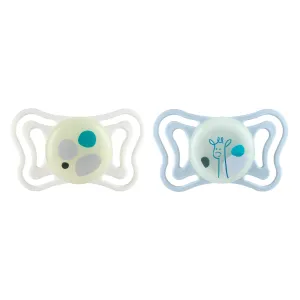 CHICCO Cumlíky Physioforma Light silikónové ortodontické neutral 2-6m, 2 ks