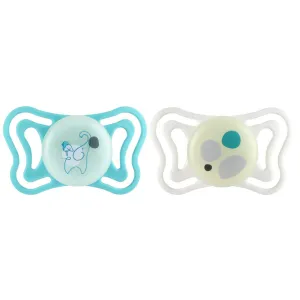 CHICCO Cumlíky Physioforma Light silikónové ortodontické neutral 6-16m, 2 ks