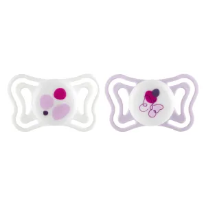 CHICCO Cumlíky Physioforma Light silikónové ortodontické ružové 2-6m, 2 ks