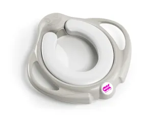 OK BABY Redukcia na WC mäkká protišmyková s rukoväťami Pinguo Soft Grey