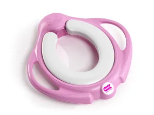 OK BABY Redukcia na WC mäkká protišmyková s rukoväťami Pinguo Soft Pink