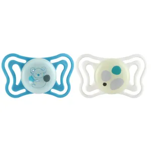 CHICCO Cumlíky Physioforma Light silikónové ortodontické neutral 16-36m, 2 ks