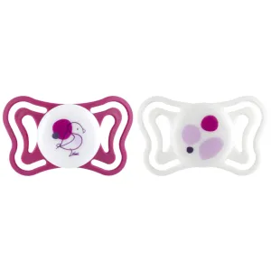 CHICCO Cumlíky Physioforma Light silikónové ortodontické ružové 6-16m, 2 ks