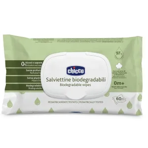 CHICCO Detské vlhčené obrúsky bez obsahu plastov 60 ks