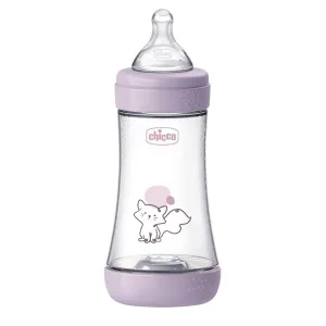CHICCO Fľaša dojčenská antikoliková Perfect5 240 ml dievča stredný prietok 2m+