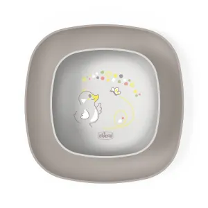 CHICCO Set jedálenský - miska a tanier grey 12m+