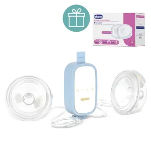 NENO Odsávačka materského mlieka duo elektrická handsfree Velo + CHICCO Vložky do podprsenky 30ks