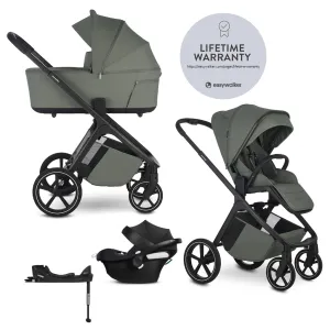 EASYWALKER Set kočík 4v1 Zoey Go Mineral Green + CBX Aton B2 i-Size + CYBEX Base One
