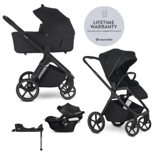 EASYWALKER Set kočík 4v1 Zoey Go Pure Black + CBX Aton B2 i-Size + CYBEX Base One