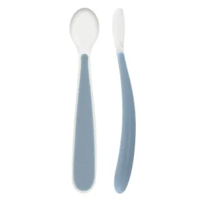CHICCO Lyžička silikónová Soft modrá 2ks, 6m+