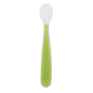 CHICCO Lyžička silikónová Soft zelená 6m+