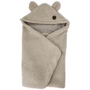 EKO Fusak do autosedacky buclé s bavlnou Dark Beige 110x100cm