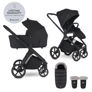 EASYWALKER Set kočík 2v1 Zoey Go Pure Black XL s príslušenstvom