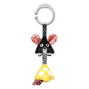 BABYONO Hračka závesná kontrastná na C krúžku Mouse 0m+