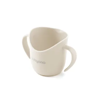 BABYONO Hrnček ergonomický s uškami 120 ml Beige, 6m+