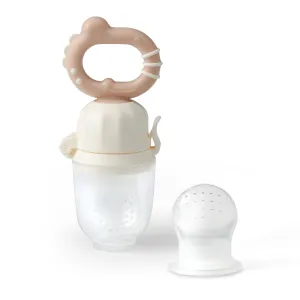 BABYONO Hryzačka na podávanie jedla Dino béžová 6m+